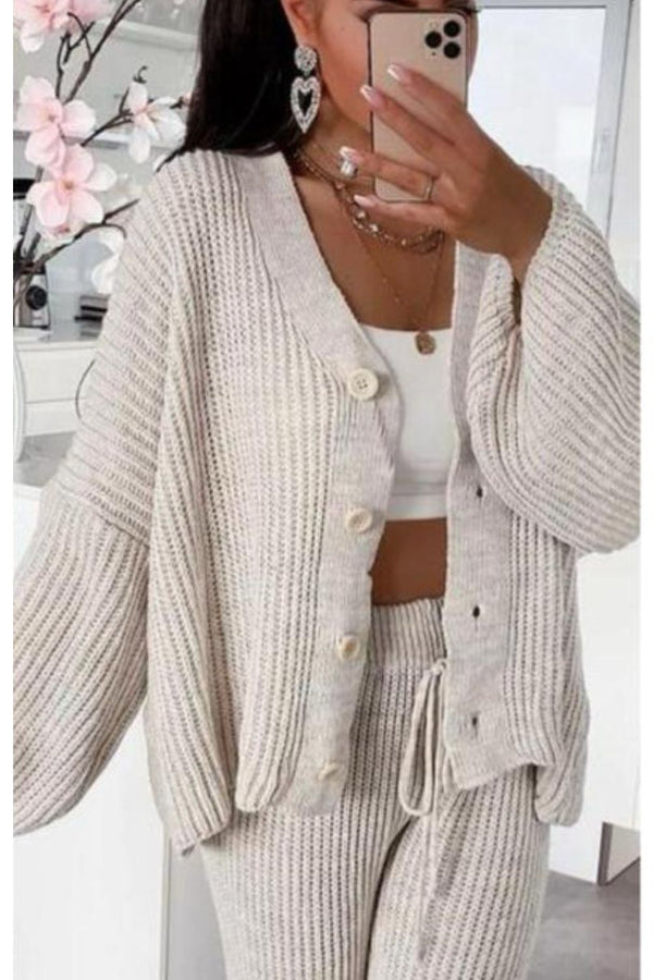 Ladies 4 Button Loungewear Set - Quality Two Piece Design