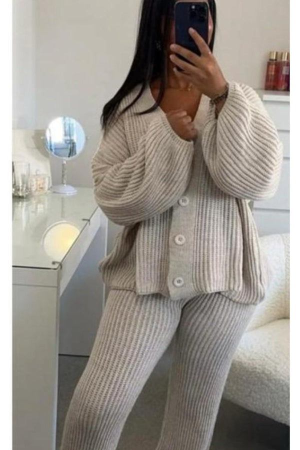 Ladies 4 Button Loungewear Set - Quality Two Piece Design