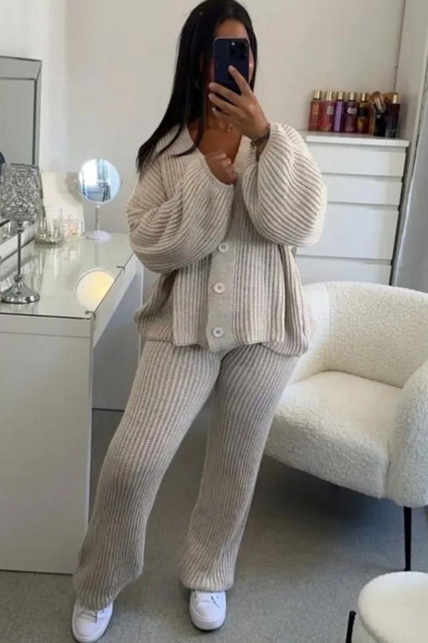 Ladies 4 Button Loungewear Set - Quality Two Piece Design