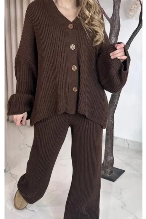 Ladies 4 Button Loungewear Set - Quality Two Piece Design