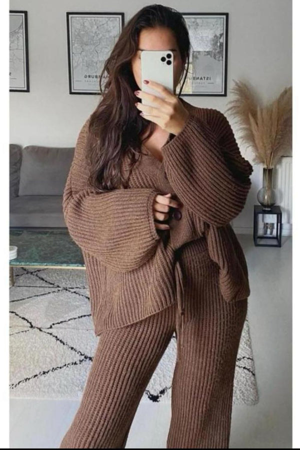 Ladies 4 Button Loungewear Set - Quality Two Piece Design