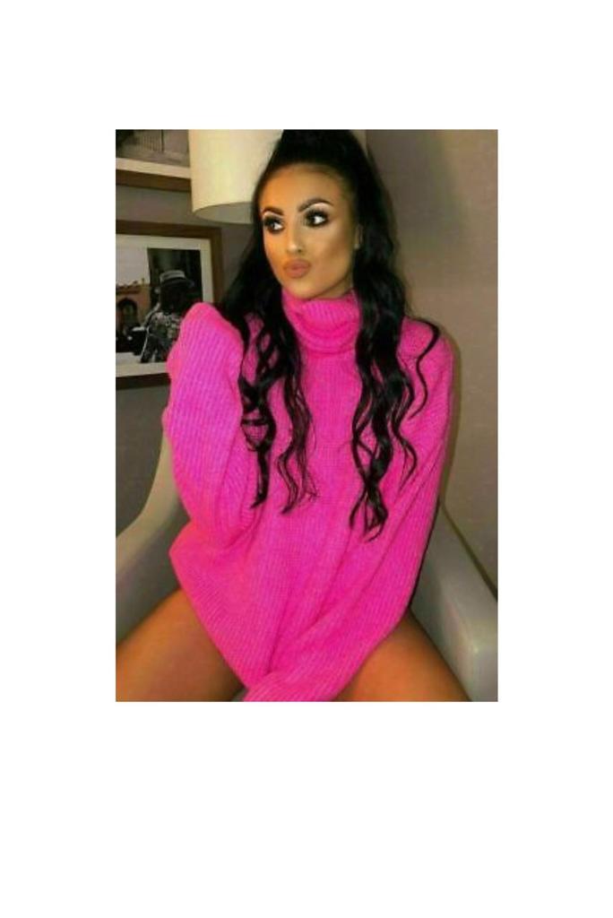 Ladies Polo Knitted Fluorescent Jumper - Bright & Stylish