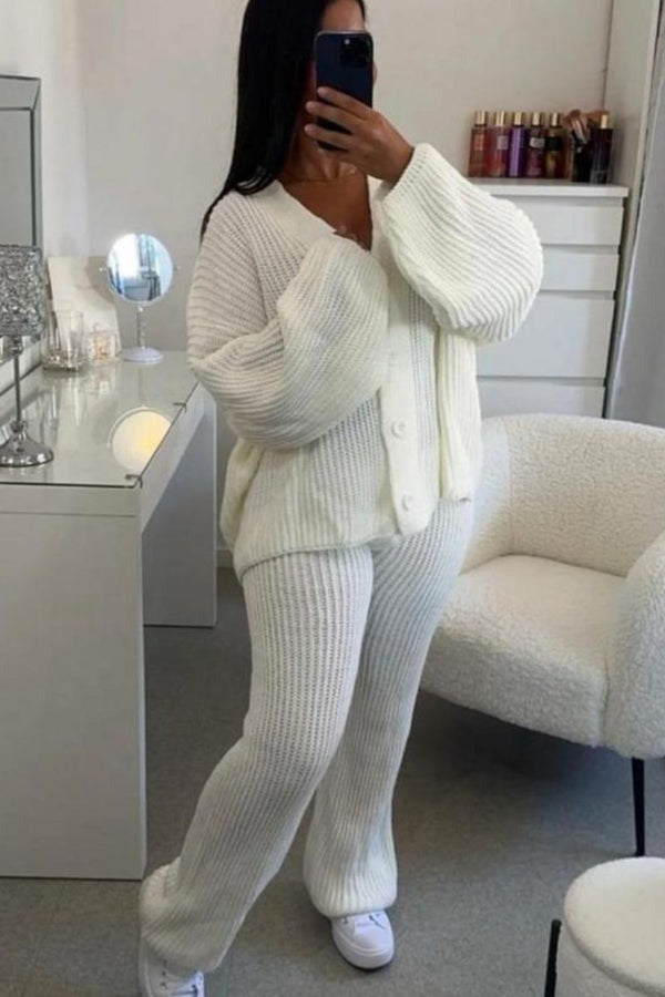 Ladies 4 Button Loungewear Set - Quality Two Piece Design