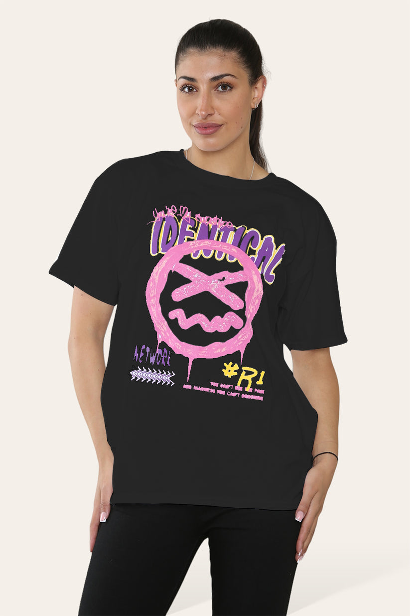 Ladies 'Identical' Printed T-Shirt - Short Sleeve Graphic Tee