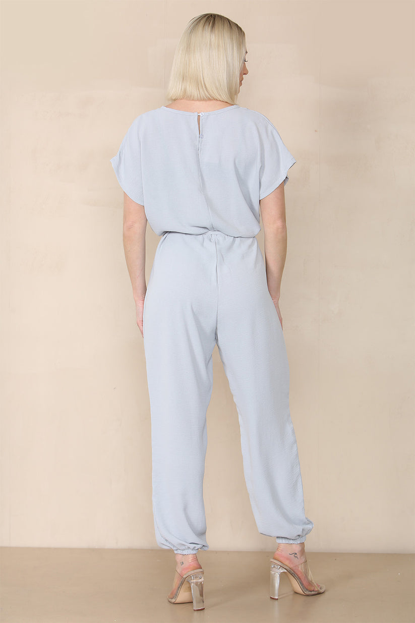 Ladies Tie Waist Harem Jumpsuit - Stylish Relaxed Fit
