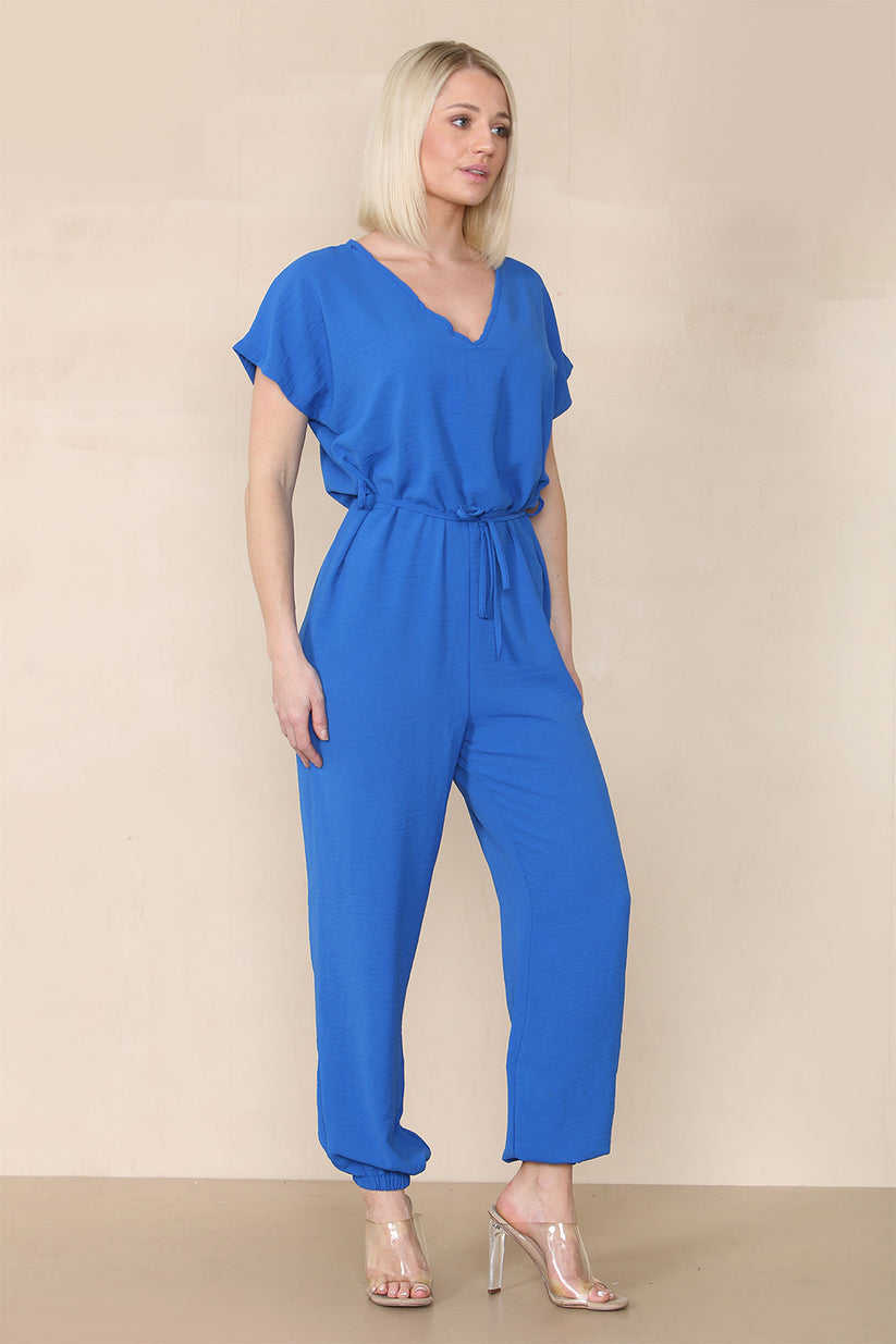Ladies Tie Waist Harem Jumpsuit - Stylish Relaxed Fit
