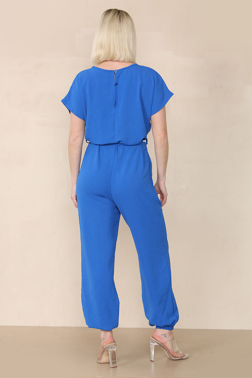 Ladies Tie Waist Harem Jumpsuit - Stylish Relaxed Fit