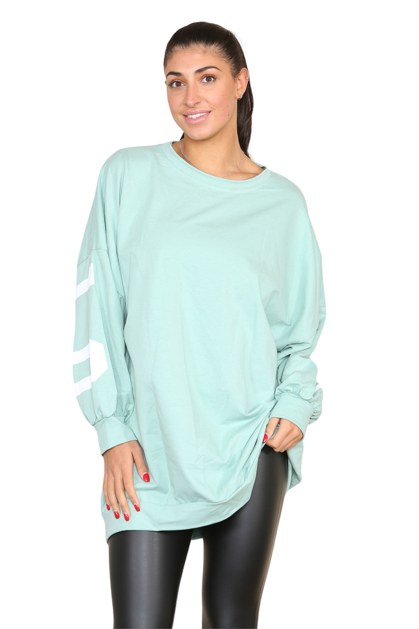 Ladies Buffalo Slogan Oversized Jumper Dress - Statement Print