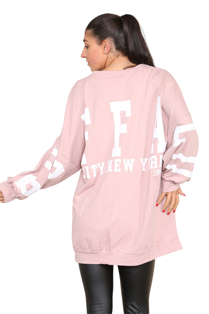 Ladies Buffalo Slogan Oversized Jumper Dress - Statement Print