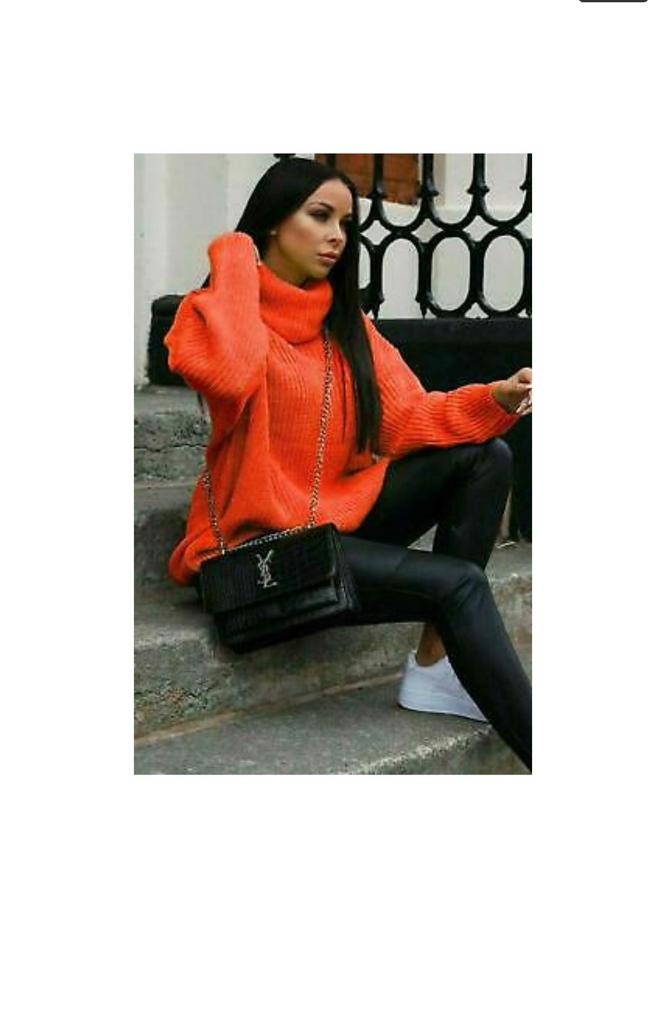 Ladies Polo Knitted Fluorescent Jumper - Bright & Stylish