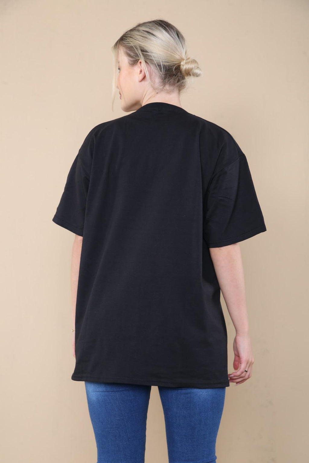 Ladies Oversized Sequin Eye T-Shirt - Statement Graphic Tee