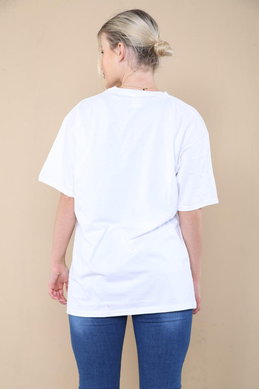 Ladies Oversized Sequin Eye T-Shirt - Statement Graphic Tee