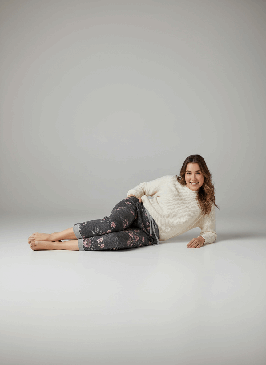 Dark floral joggers studio