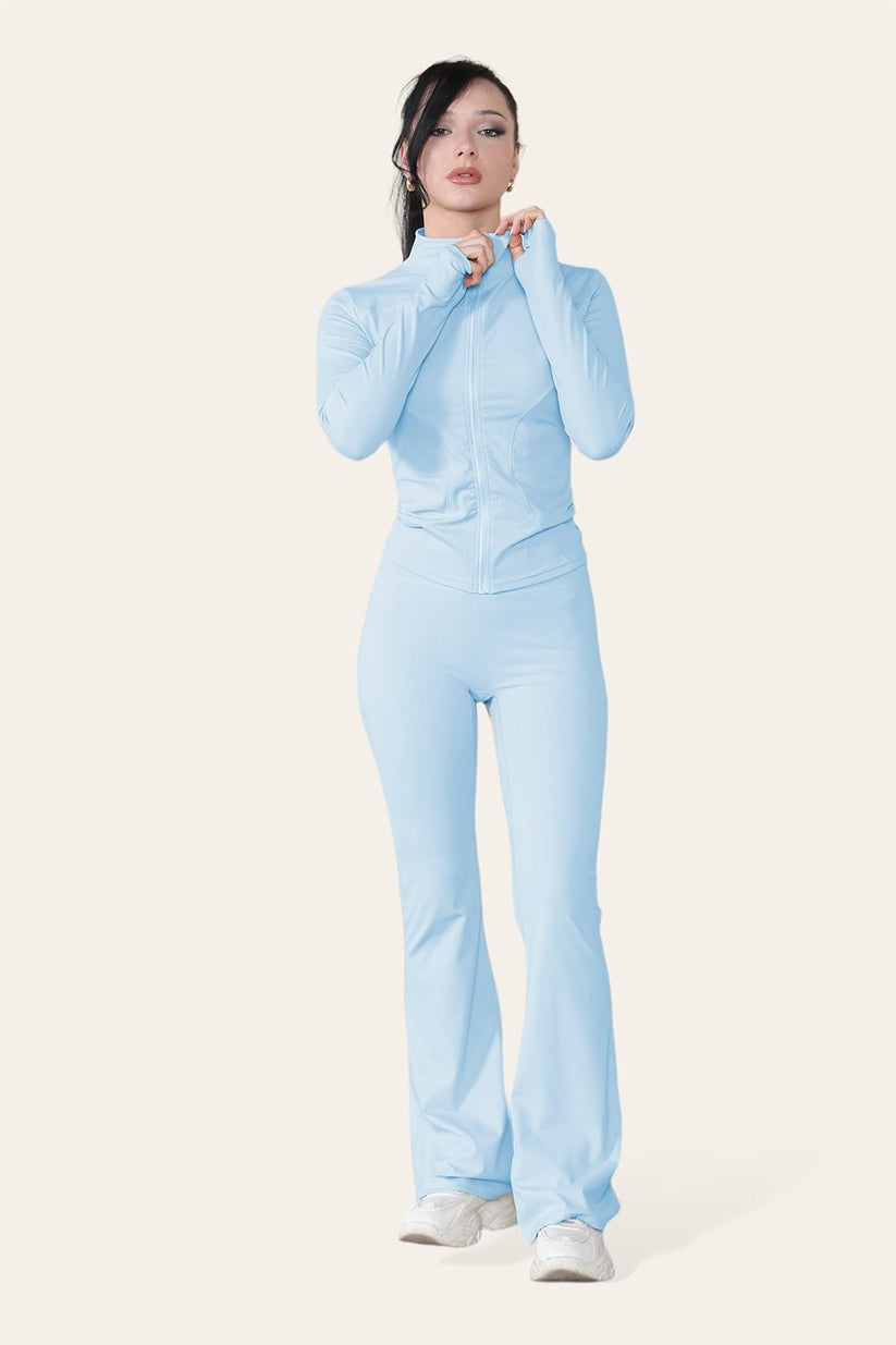 Ladies Fitted Yoga Zip Up Jacket - Lightweight Active Workout Top