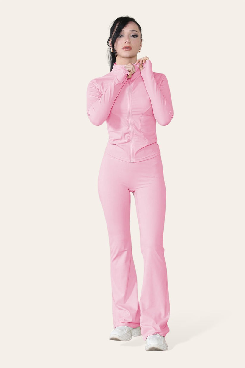 Ladies Fitted Yoga Zip Up Jacket - Lightweight Active Workout Top