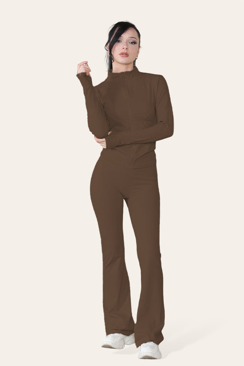 Ladies Fitted Yoga Zip Up Jacket - Lightweight Active Workout Top